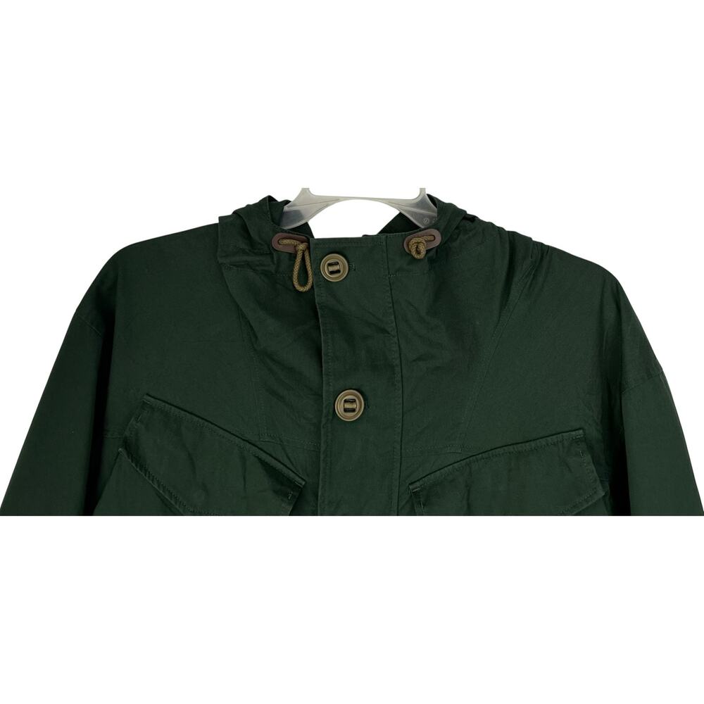 J. Crew Cotton-Nylon Survey Parka Green BE364 Mens Size L - Picture 8 of 14